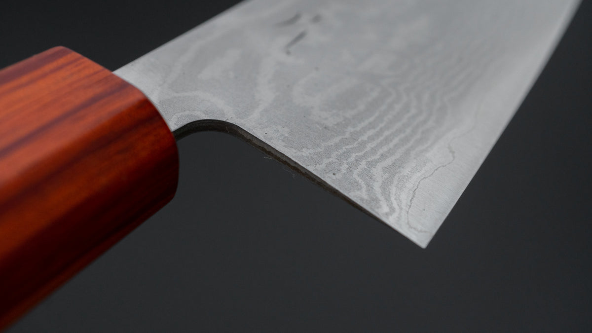 Hitohira Setsu Forged VG-10 Damascus Santoku 165mm Walnut Handle (Rengas Ferrule)