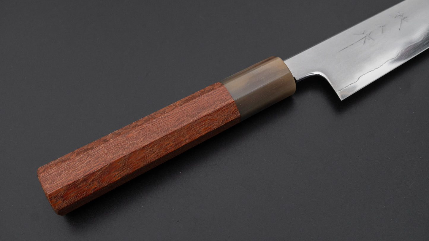 Tetsujin Silver #3 Kasumi Kiritsuke Petty 165mm Lacewood Handle - HITOHIRA