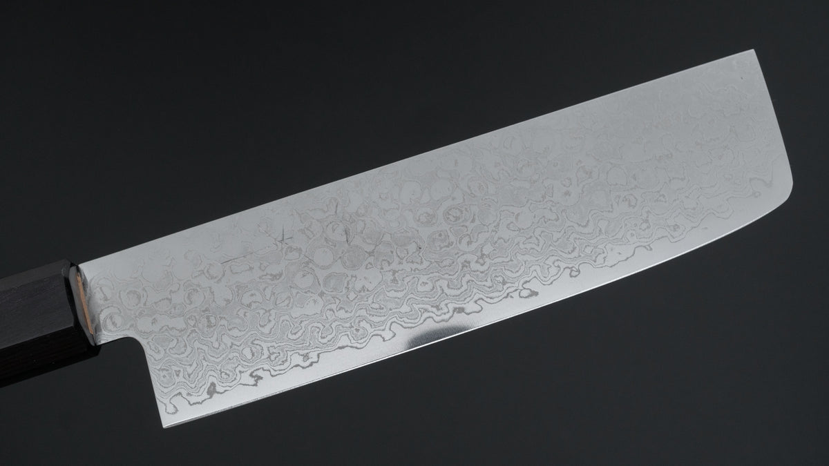 Hitohira HG Damascus Nakiri Walnut Handle
