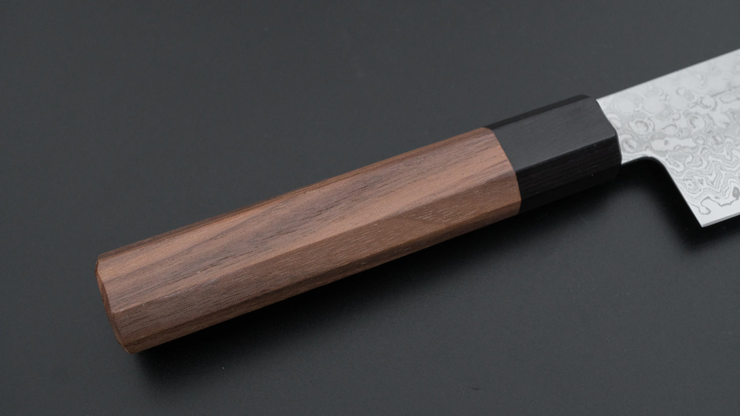 Hitohira HG Damascus Nakiri Walnut Handle