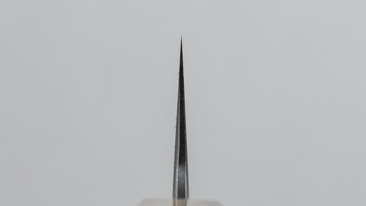 Tetsujin Blue #2 Metal Flow Kiritsuke Petty 165mm Taihei Makassar Ebony Handle - HITOHIRA