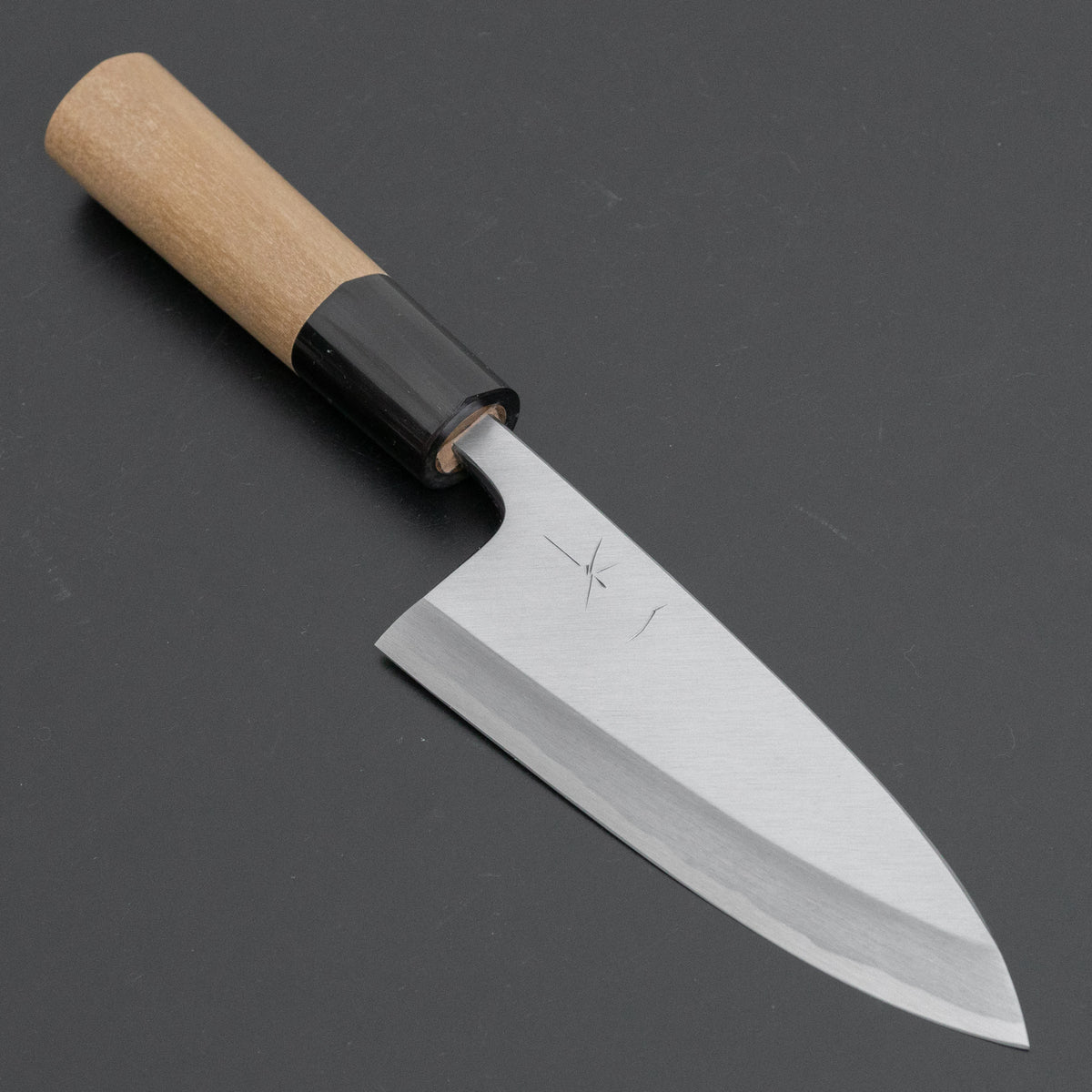 Hitohira Tanaka Manzo Blue #1 Deba 120mm Ho Wood Handle (D-Shape/ Saya) - HITOHIRA