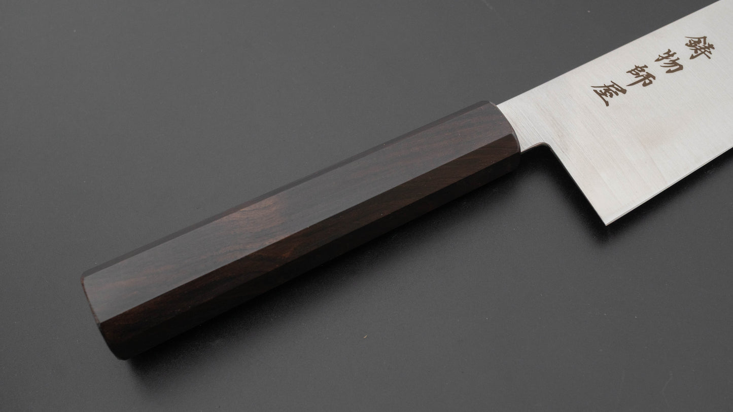 Hitohira Imojiya TH Stainless Kiritsuke Gyuto 240mm Ebony Handle (Wa)