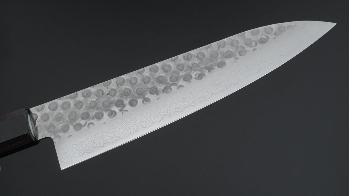 Hitohira HG Tsuchime Damascus Gyuto 180mm Rosewood Handle (Original Handle)