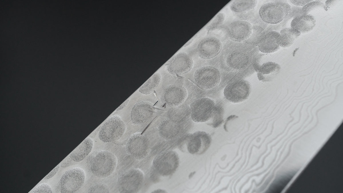 Hitohira HG Tsuchime Damascus Gyuto 180mm Rosewood Handle (Original Handle)