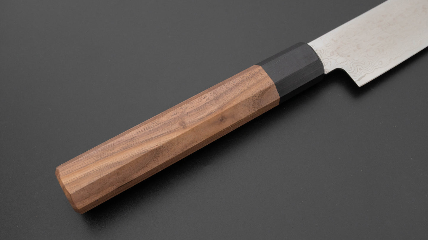 Hitohira HG Damascus Sujihiki 240mm Walnut Handle