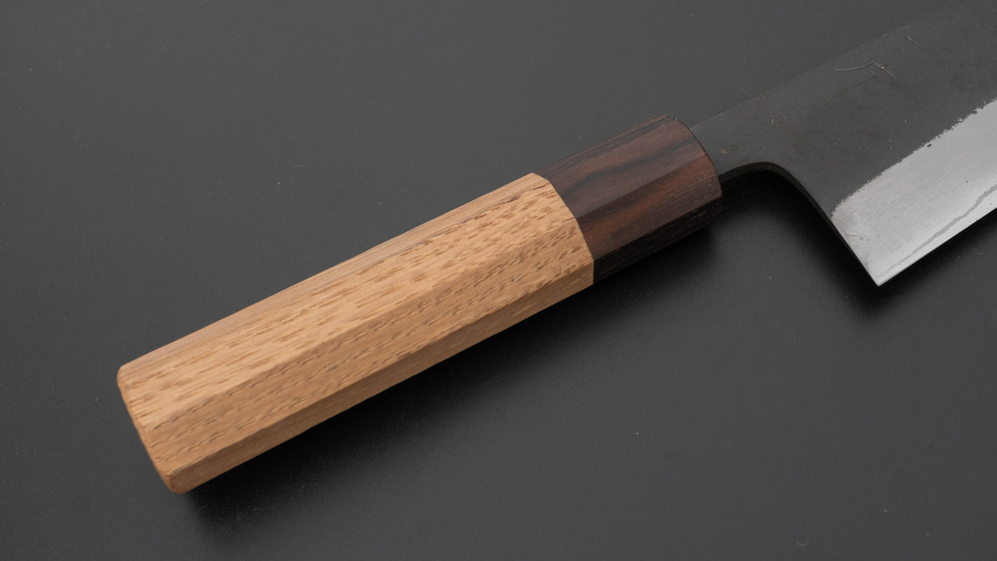 Hitohira Nihei White #2 Stainless Clad Kurouchi Bunka 165mm Chestnut Handle