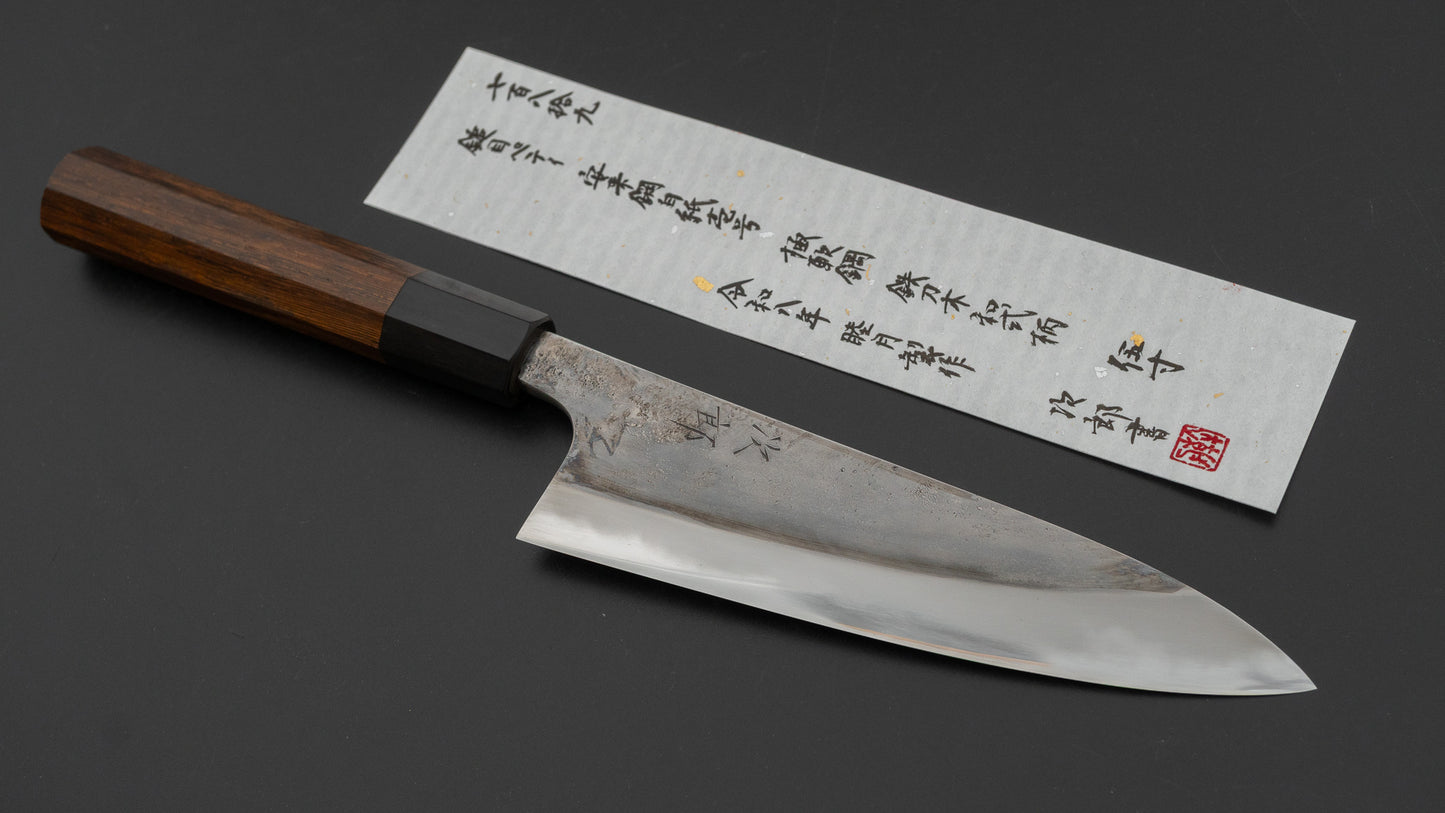 かじや次郎 鎚目 和式 ペティナイフ 150mm 太平鉄刀木柄 (#789)