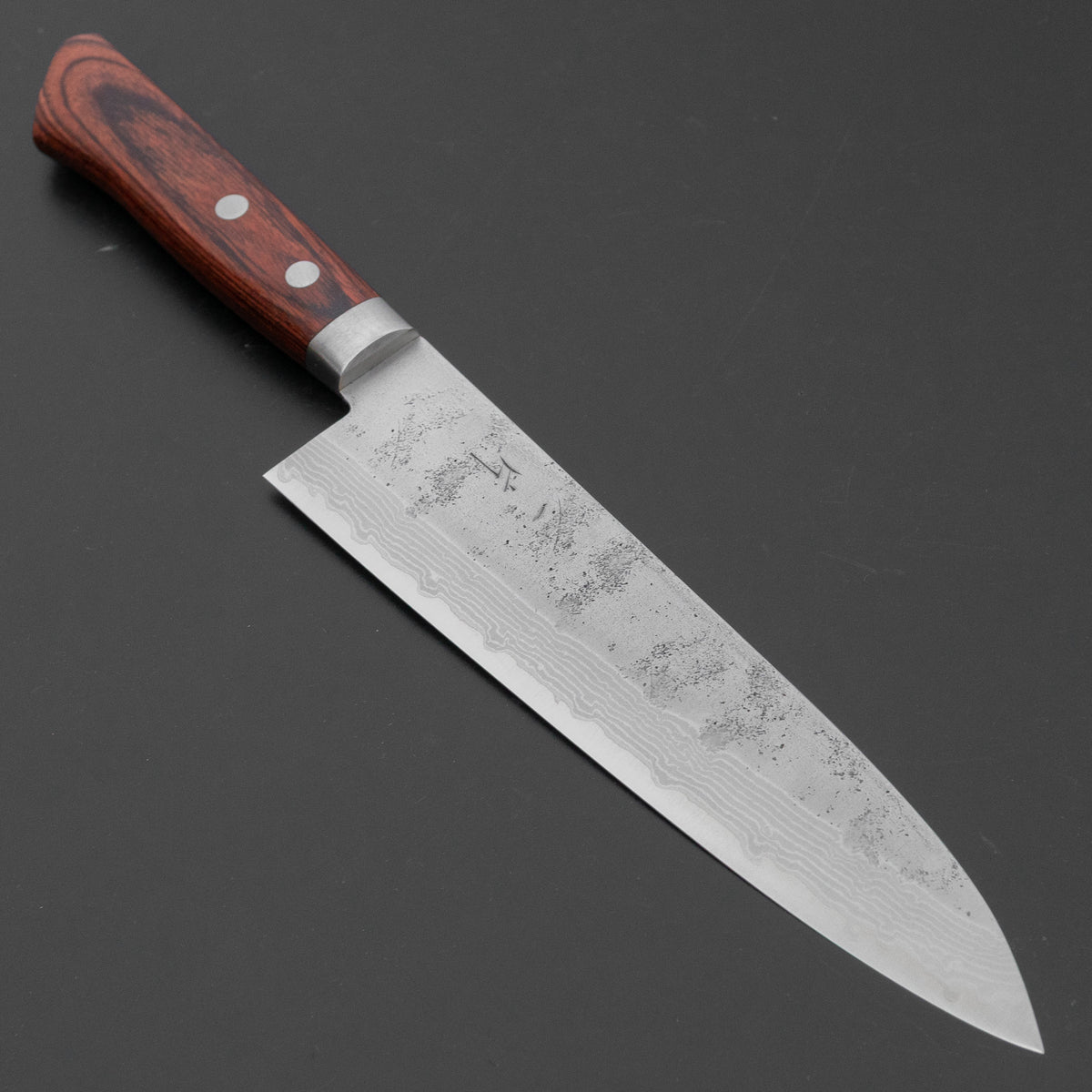 Hitohira NM V10 Nashiji Damascus Gyuto 180mm Imitation Mahogany Handle