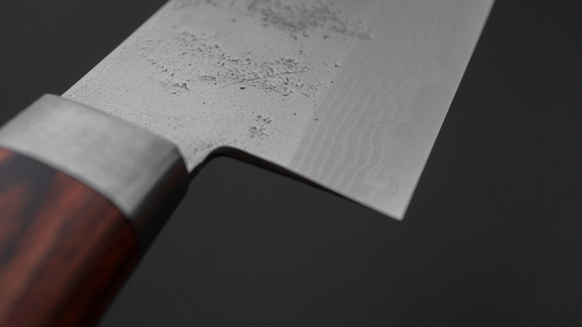 Hitohira NM V10 Nashiji Damascus Gyuto 180mm Imitation Mahogany Handle