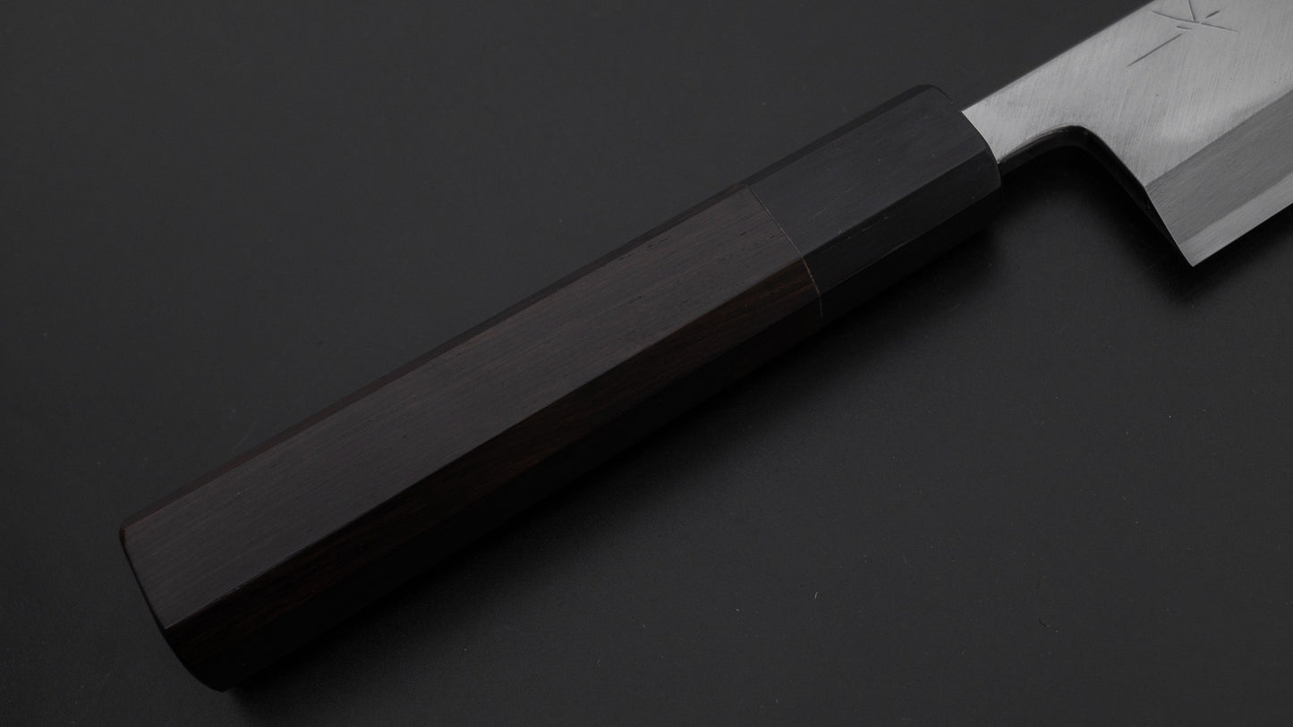 Hitohira Kikuchiyo Manzo Blue #2 Mioroshi Deba 210mm Ebony Handle (Saya)