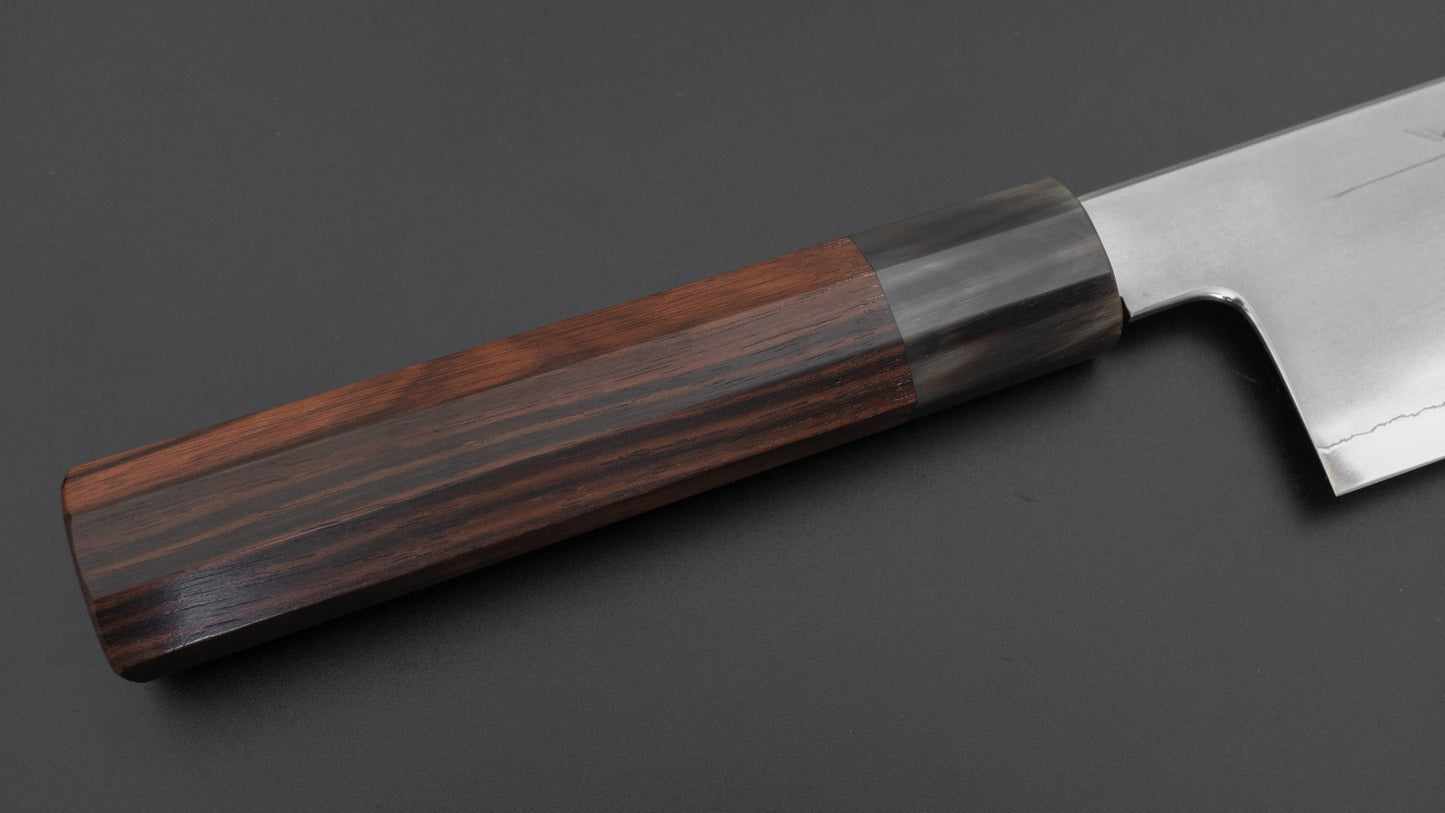 Tetsujin Silver #3 Kasumi Nakiri 180mm Taihei Makassar Ebony Handle