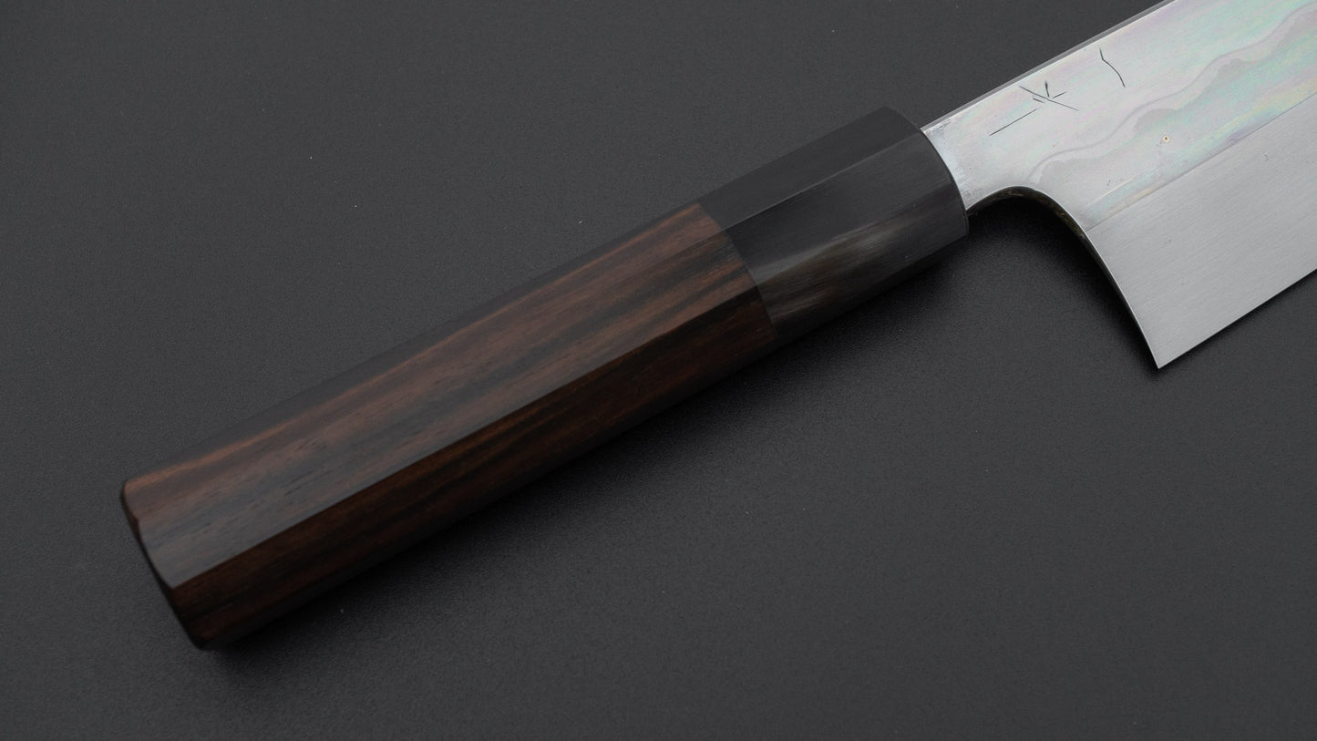 Hitohira Togashi White #1 Notaremon Mizu Honyaki Bunka 180mm Taihei Makassar Ebony Handle (#139/ Saya)