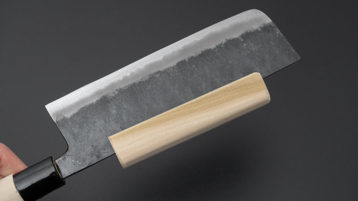 Hitohira Kurouchi White #2 Mochi Kiri 185mm Poplar Handle