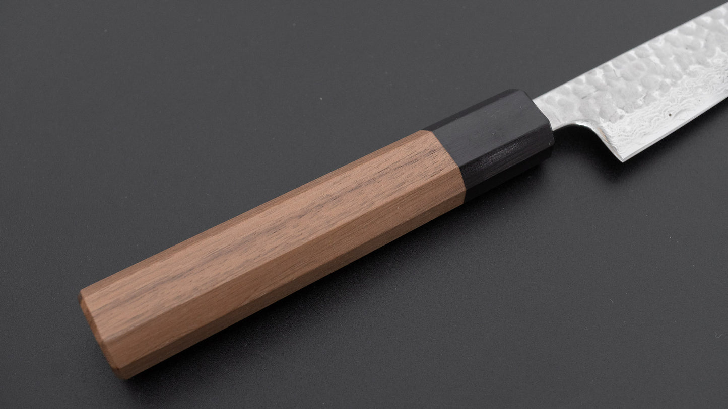 Hitohira Futana S3 Tsuchime Damascus Petty 135mm Walnut Handle
