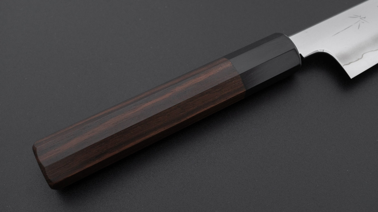 Tetsujin Silver #3 Ukiba Petty 165mm Taihei Makassar Ebony Handle