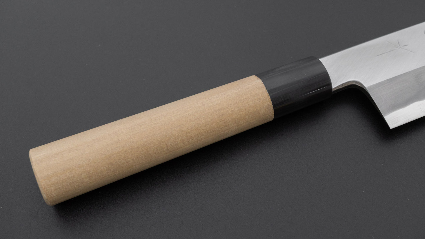 Hitohira Togashi White #2 Kamagata Usuba 210mm Ho Wood Handle (D-Shape/ Saya)