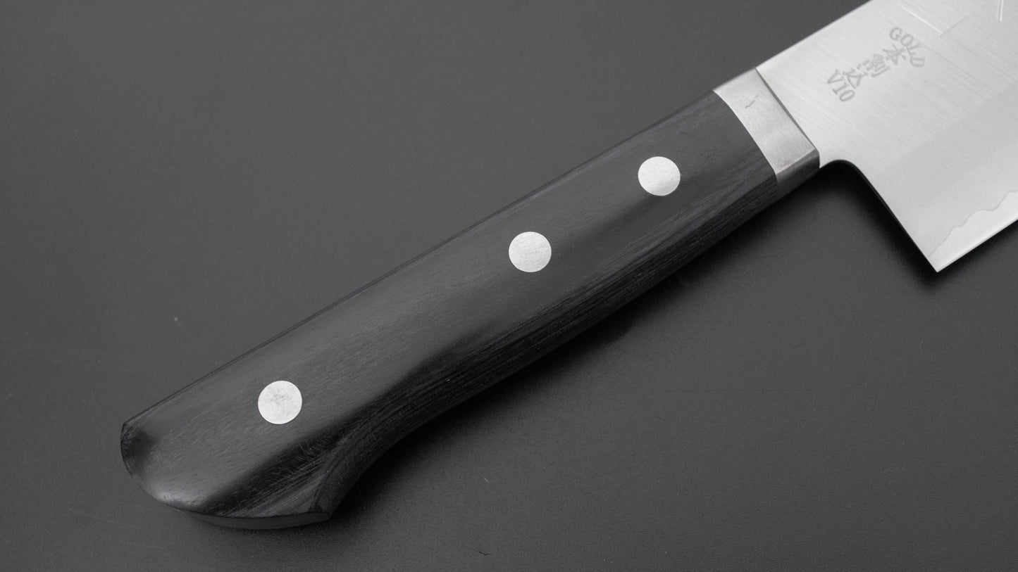 Morihei Kiyomitsu V10 Santoku 165mm Pakka Handle
