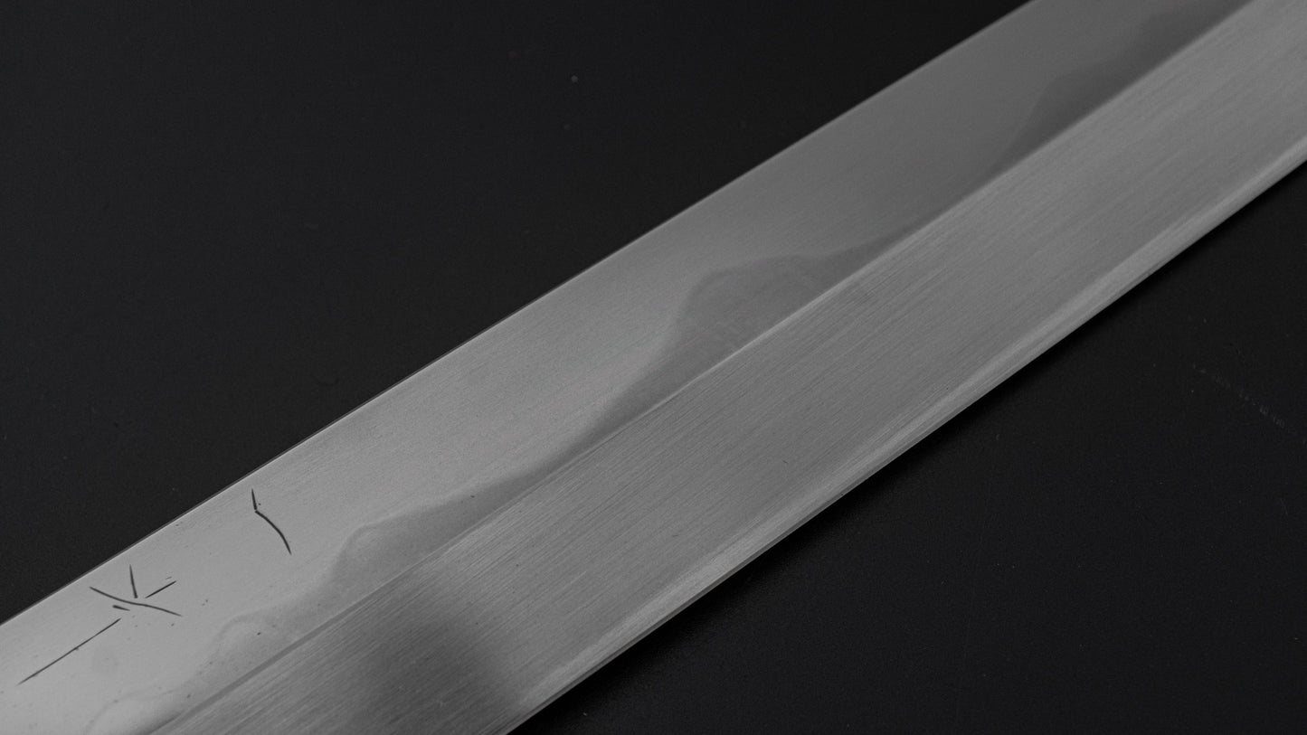 Hitohira Togashi White #1 Fuji Mizu Honyaki Yanagiba 330mm Ziricote Handle (Saya)