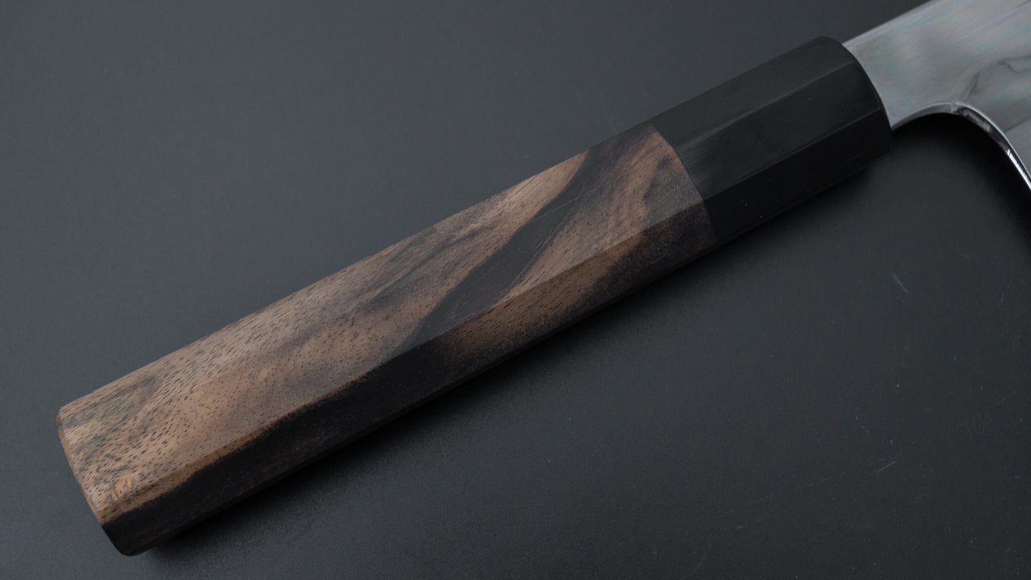 Hitohira Togashi Notaremon White #1 Mizu Honyaki Gyuto 240mm Kurokaki Persimmon Handle (#067/ Saya) - HITOHIRA