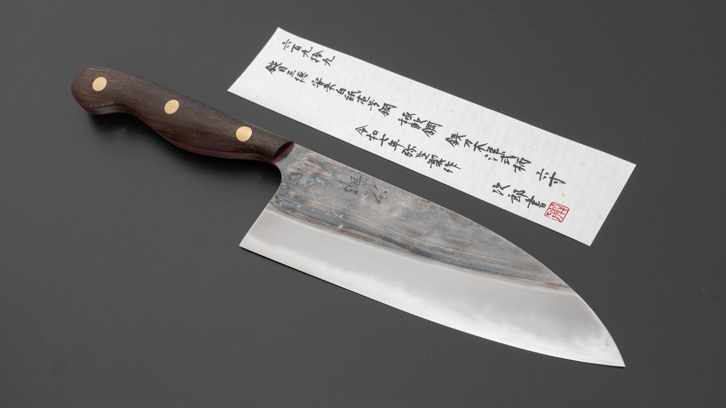 Jiro Tsuchime Yo Santoku 180mm Tagayasan Handle (#699)