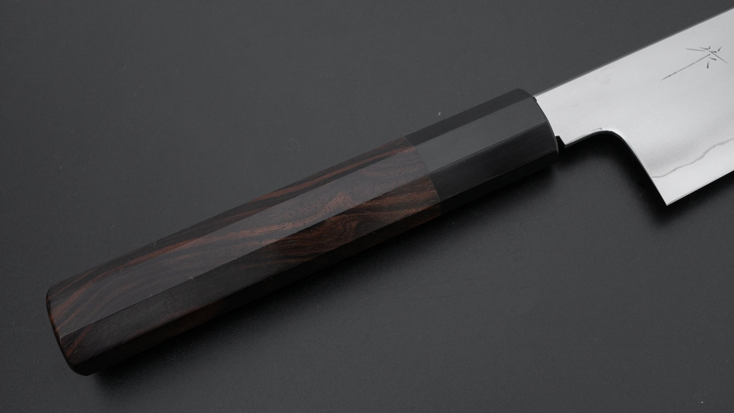 Tetsujin Silver #3 Ukiba Kiritsuke Gyuto 210mm Taihei Makassar Ebony Handle