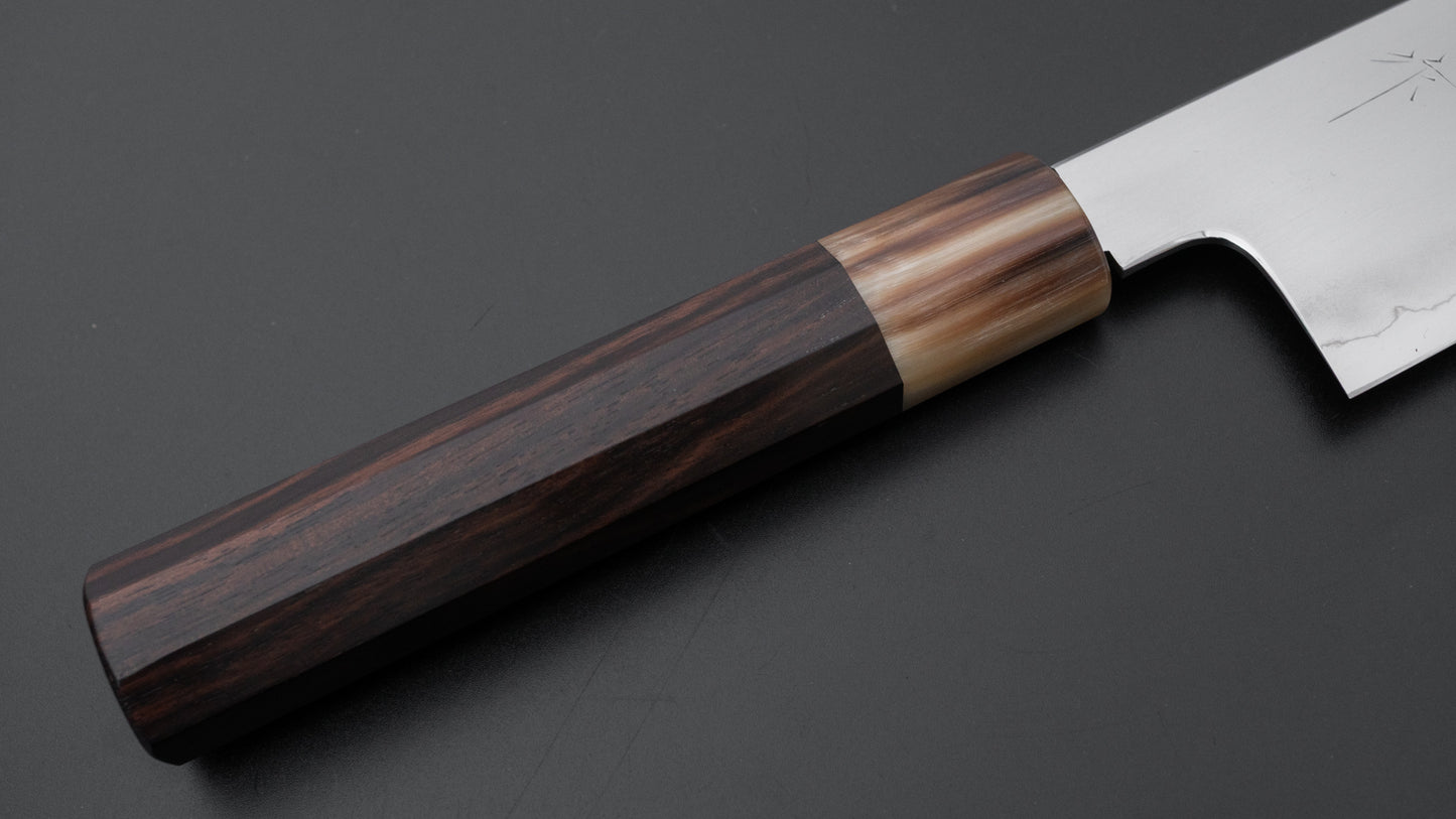 Tetsujin Silver #3 Ukiba Santoku 180mm Taihei Makassar Ebony Handle