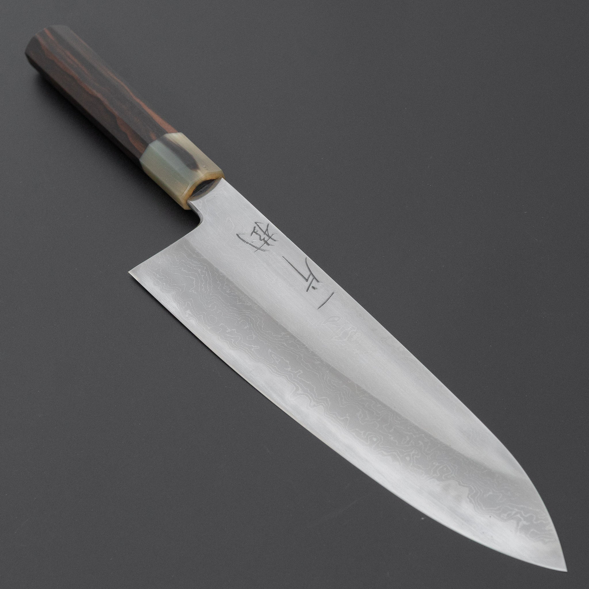 ひとひら 特打 田中 直樹 白一鋼 積層 牛刀 240mm 太平縞黒檀柄 – HITOHIRA