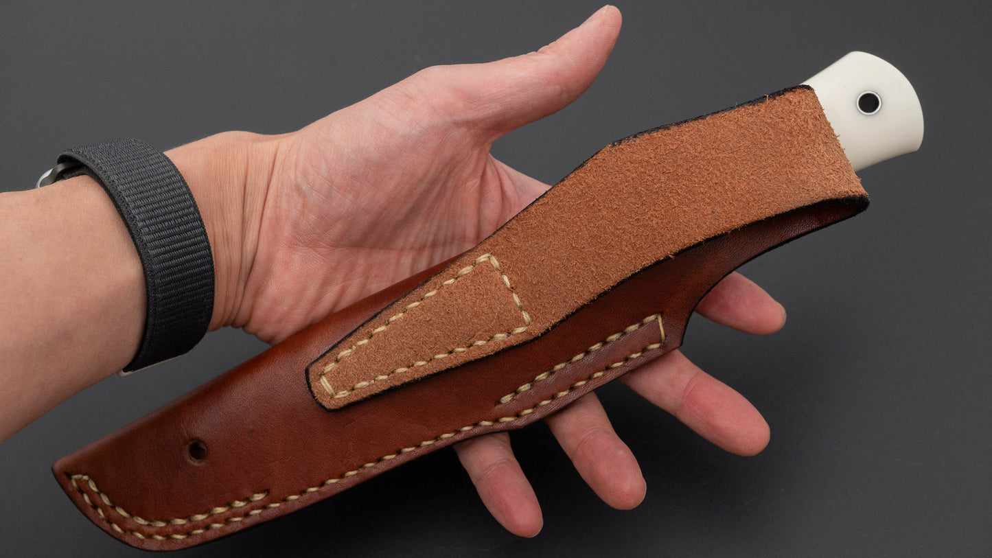 Seino Shikari ATS-34 Fixed Blade Linen Micarta Handle (#007)