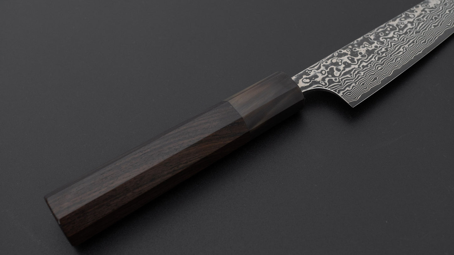 Hitohira Echizen SPG Strix Dark Damascus Petty 135mm Ebony Handle