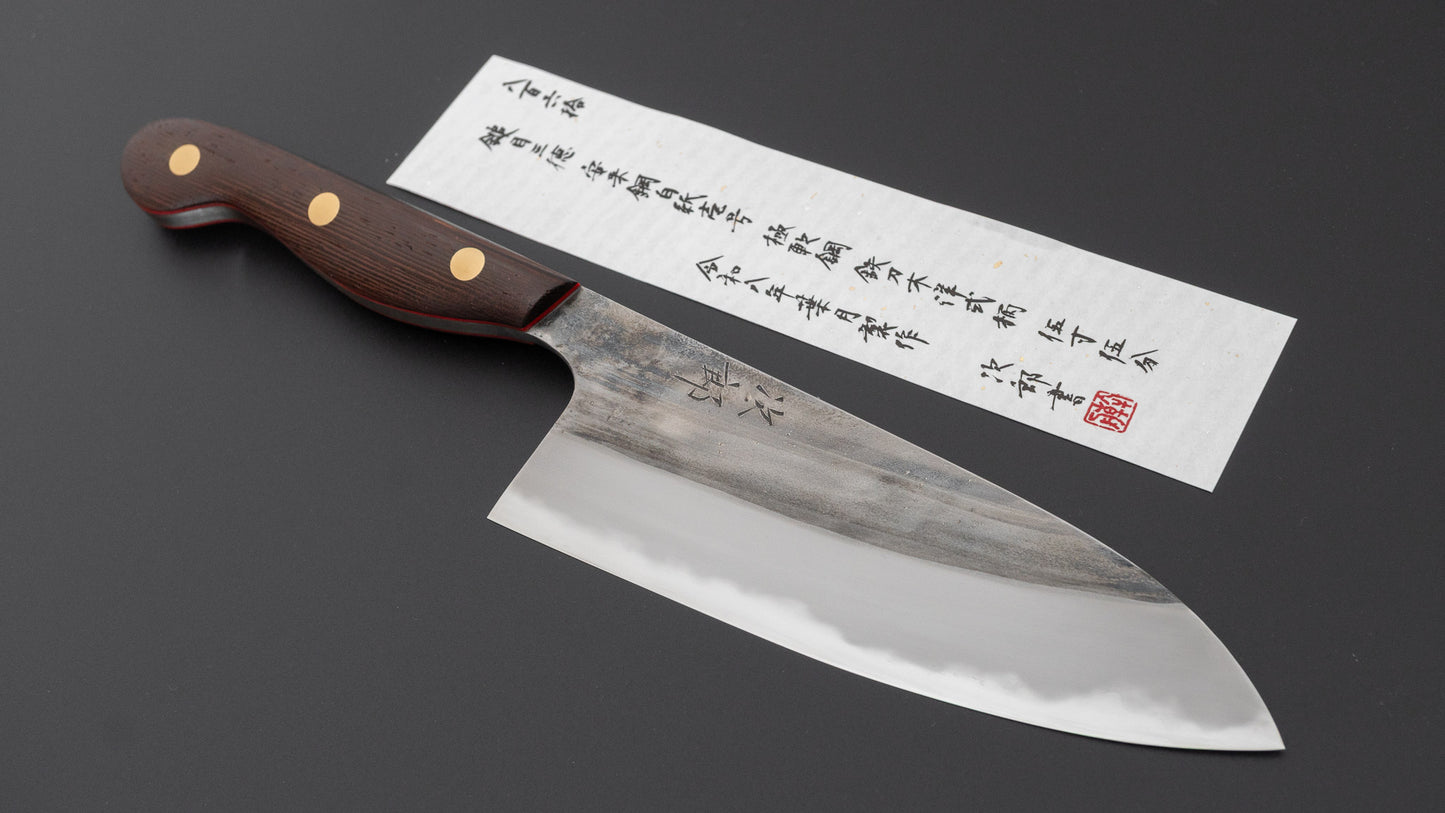 Jiro Tsuchime Yo Santoku 165mm Tagayasan Handle (#860)