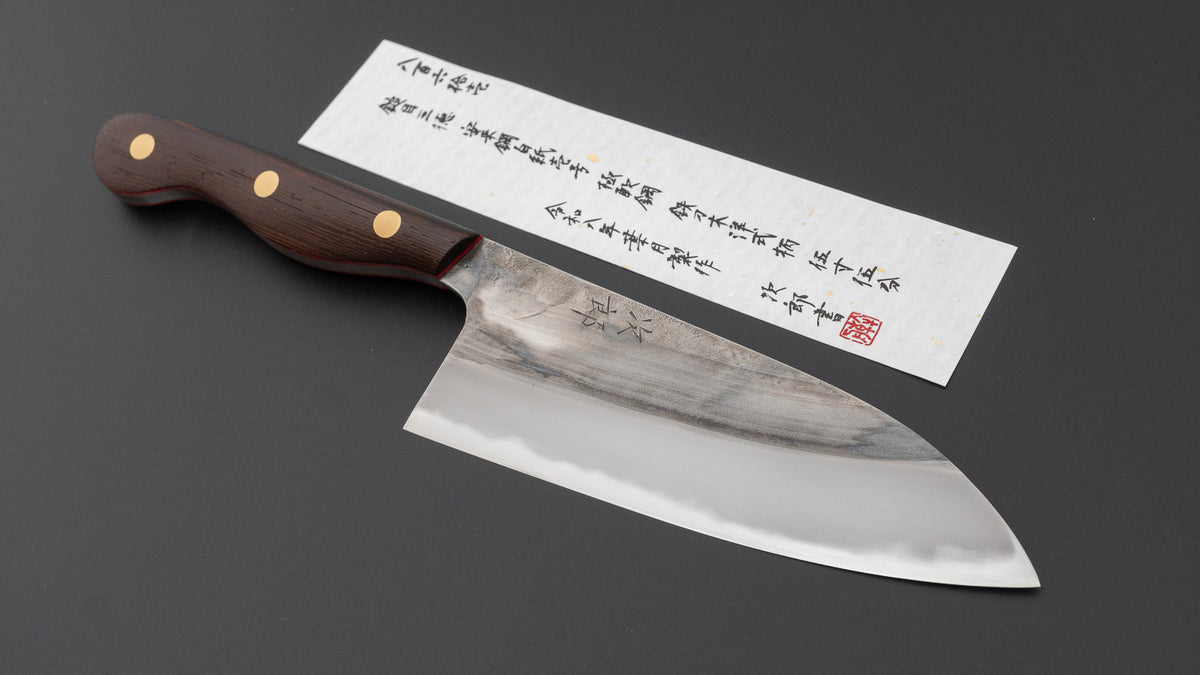 Jiro Tsuchime Yo Santoku 165mm Tagayasan Handle (#861)