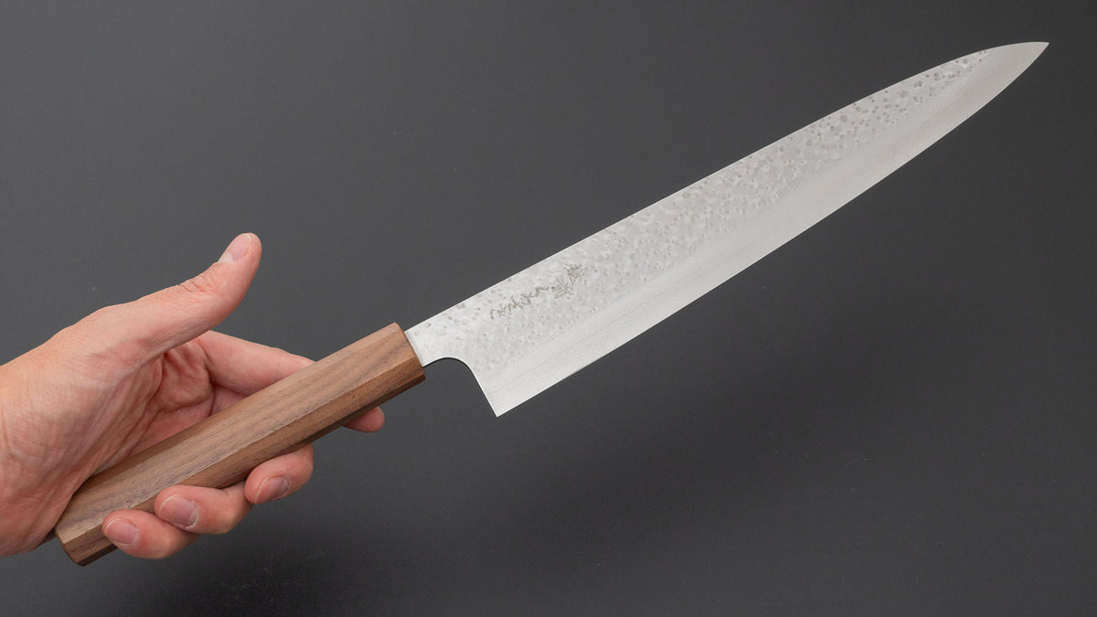 Makoto Kurosaki STK VG-7 Tsuchime Damascus Gyuhiki 270mm Walnut Handle