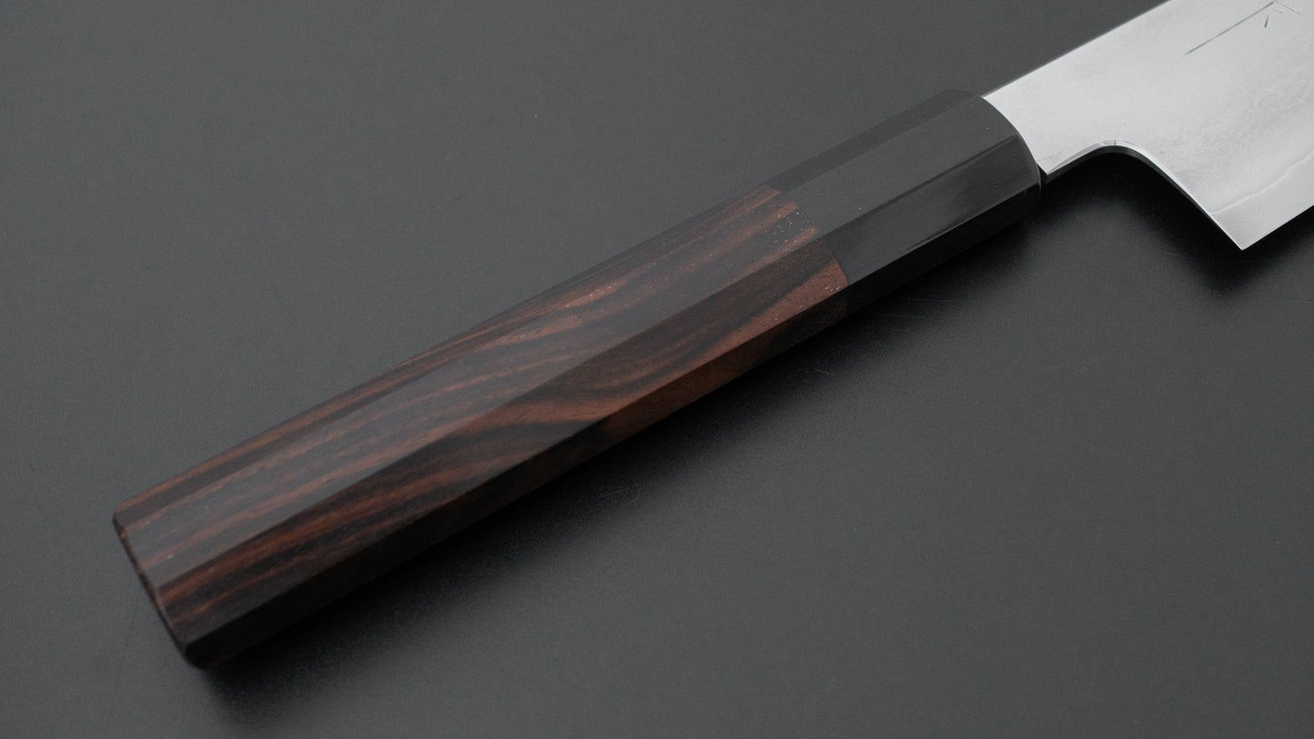 Tetsujin Silver #3 Metal Flow Gyuto 210mm Taihei Makassar Ebony Handle