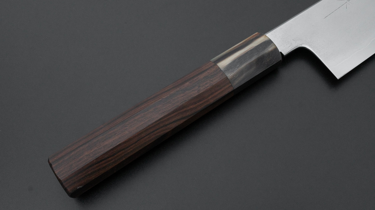 Tetsujin Silver #3 Metal Flow Kiritsuke Gyuto 240mm Taihei Makassar Ebony Handle