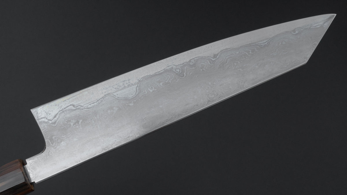 Tetsujin SP Blue #2 Damascus Kiritsuke Gyuto 240mm Taihei Tagayasan Handle (#08)