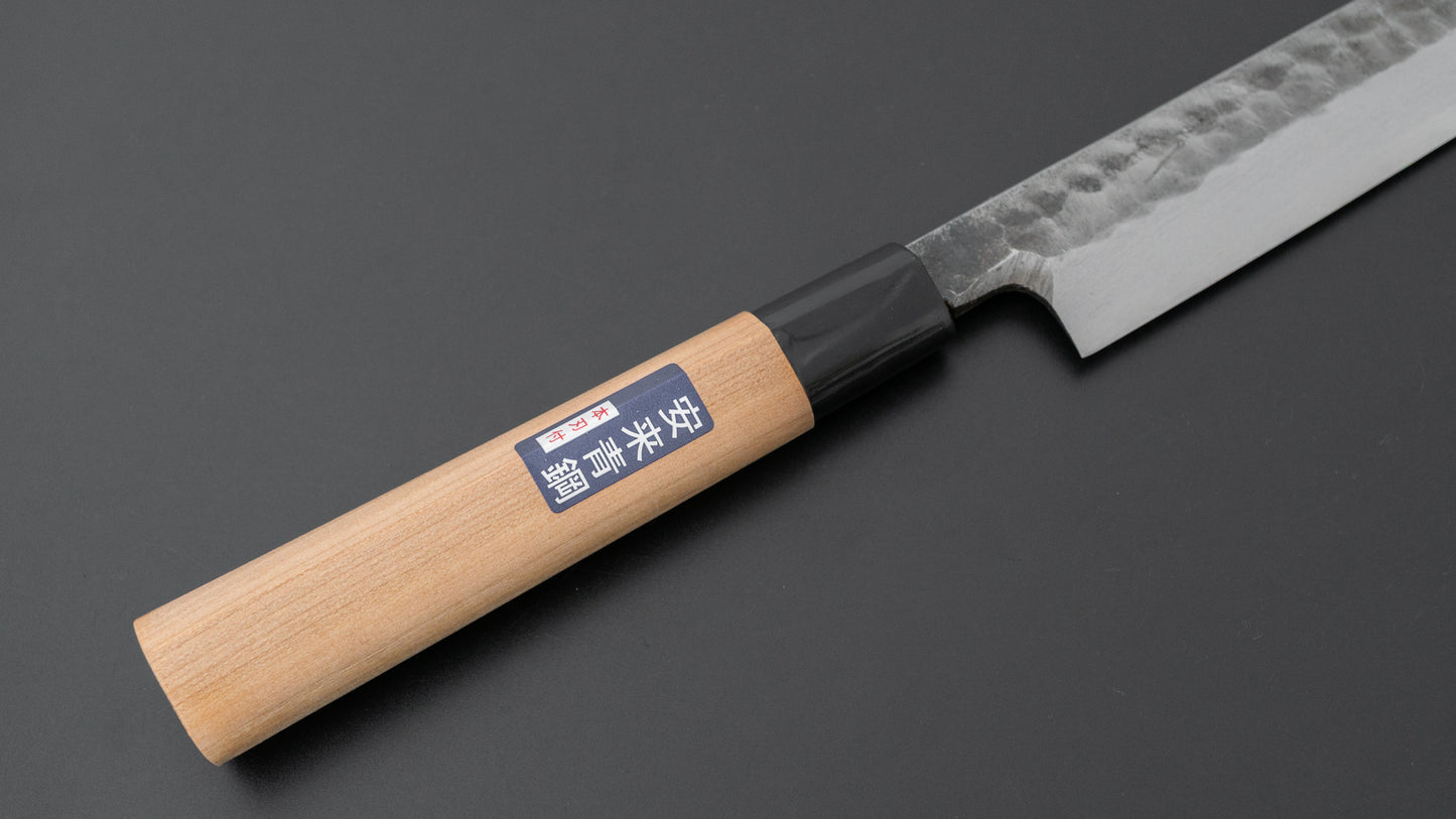 Hitohira Kurouchi Blue Steel Yanagiba 240mm Poplar Handle