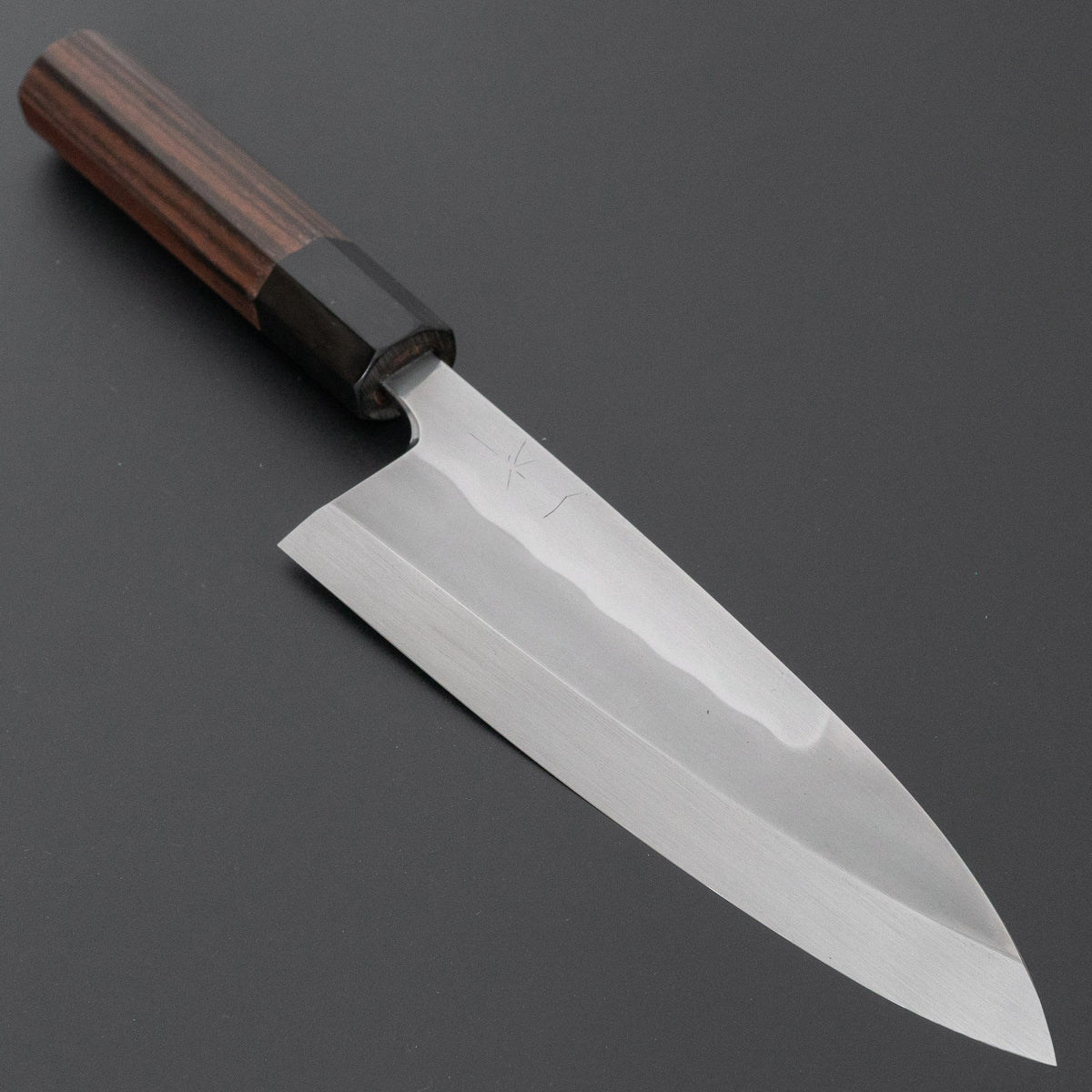 Hitohira Togashi White #1 Notaremon Mizu Honyaki Deba 180mm Taihei Makassar Ebony Handle (#176/ Saya)
