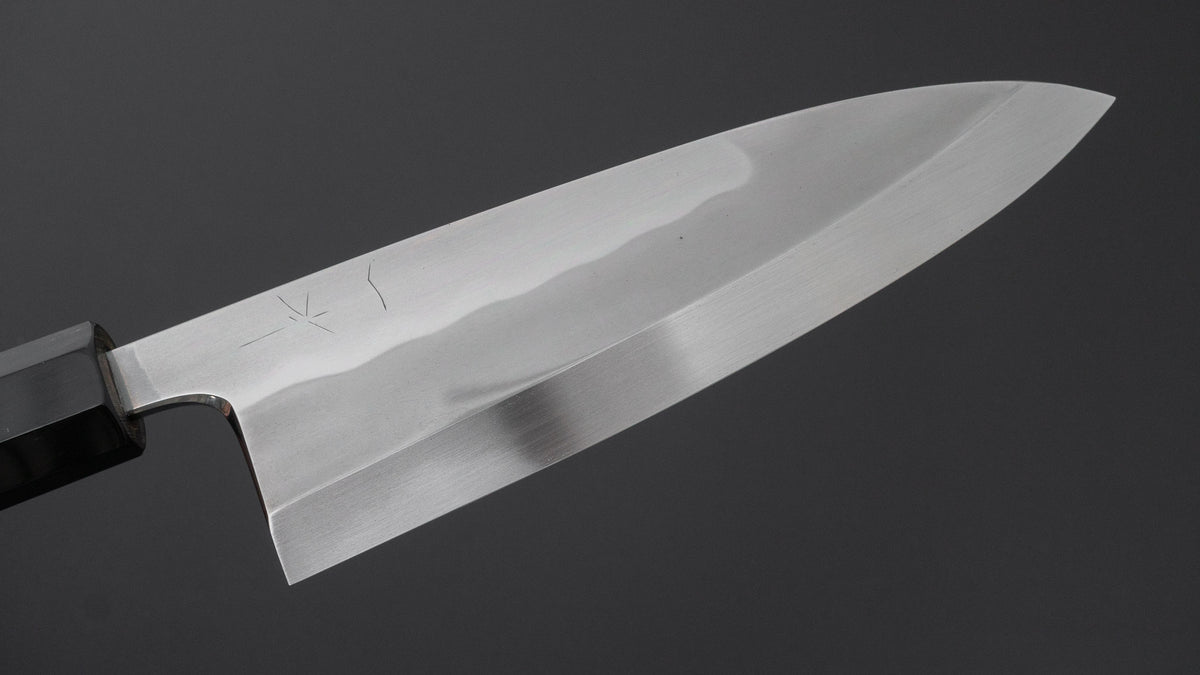 Hitohira Togashi White #1 Notaremon Mizu Honyaki Deba 180mm Taihei Makassar Ebony Handle (#176/ Saya)