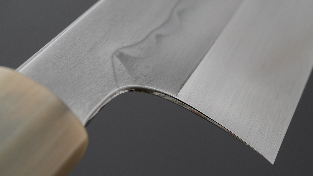 Hitohira Togashi White #1 Sanbonsugi Mizu Honyaki Gyuto 240mm Taihei Makassar Ebony Handle (#190/ Saya)