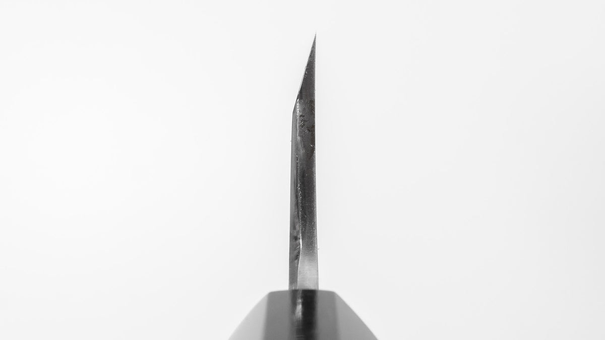 Hitohira Togashi White #1 Notaremon Mizu Honyaki Deba 180mm Taihei Makassar Ebony Handle (#195/ Saya)