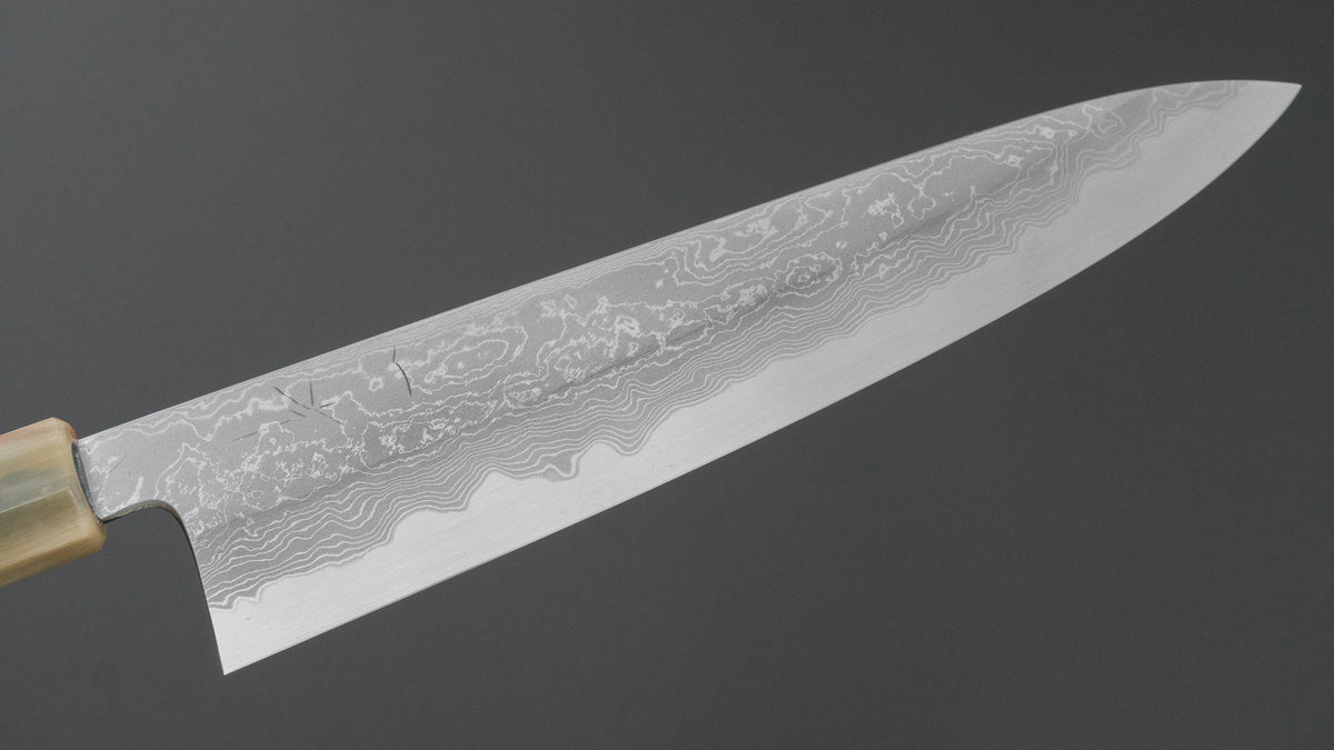 Hitohira Tanaka Kyuzo Blue #1 Damascus Gyuto 240mm Ziricote Handle