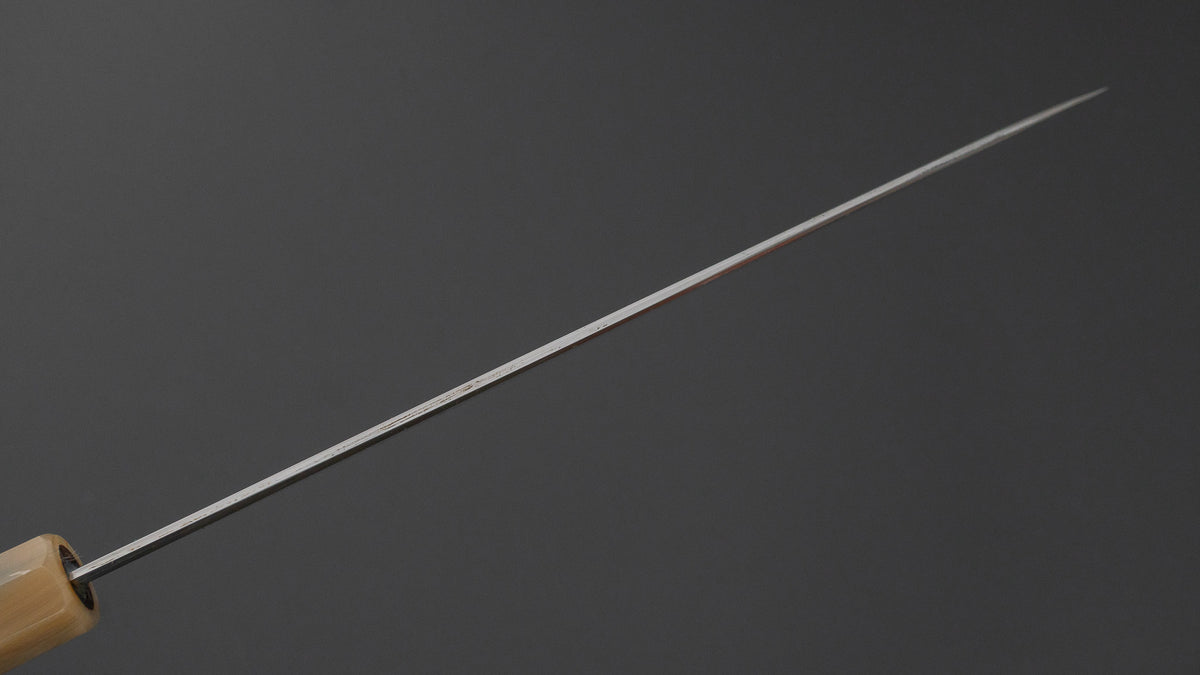 Hitohira Togashi White #1 Notaremon Mizu Honyaki Gyuto 210mm Taihei Makassar Ebony Handle (#203/ Saya)