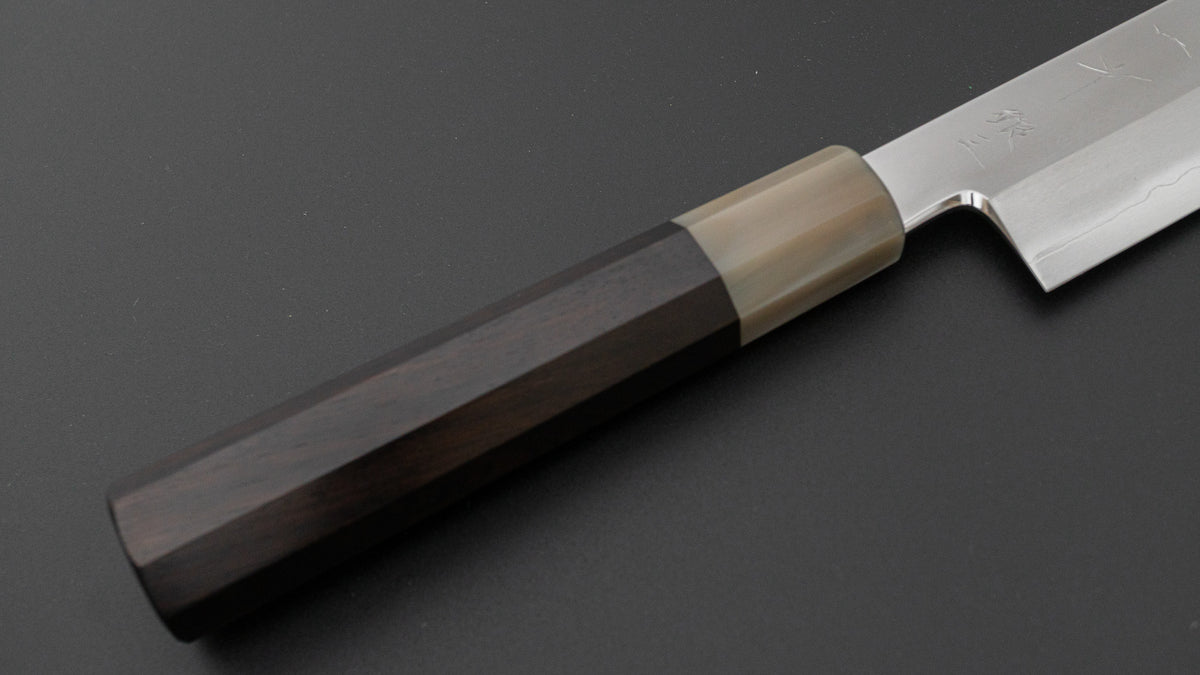 ひとひら 中川 勝四郎 鏡面 銀三 ムキモノ 180mm 黒檀柄