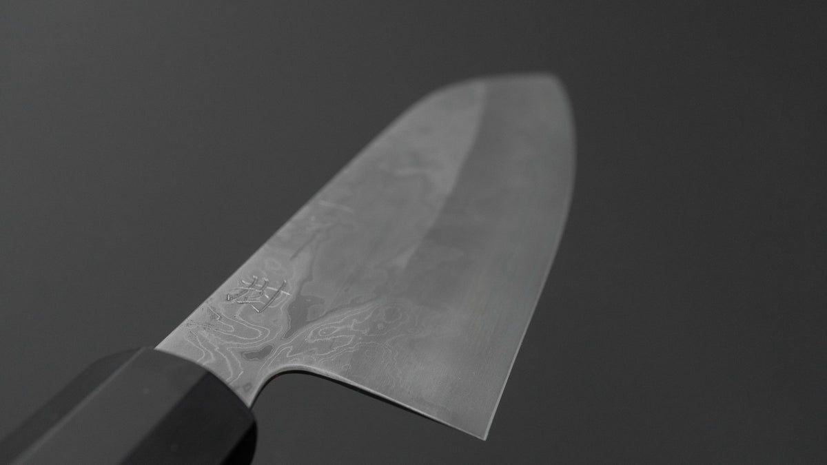 ひとひら 二唐鍛造 直樹 青二 積層 三徳 180mm 花梨柄