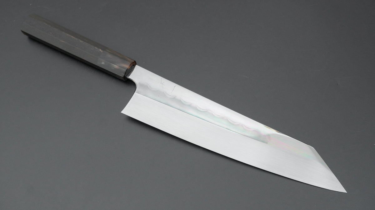 Hitohira Togashi White #1 Mizu Honyaki Kiritsuke Gyuto 240mm Taihei Ebony Handle (#083/ Saya) - HITOHIRA