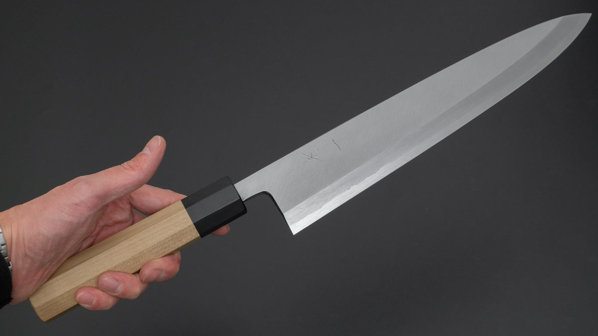 Hitohira Tanaka Manzo White #2 Mioroshi Deba 270mm Ho Wood Handle (Saya) - HITOHIRA