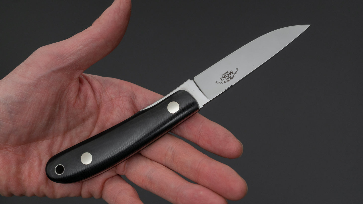 MOKI Banff Fixed Blade Linen Micarta Handle (Medium) - HITOHIRA