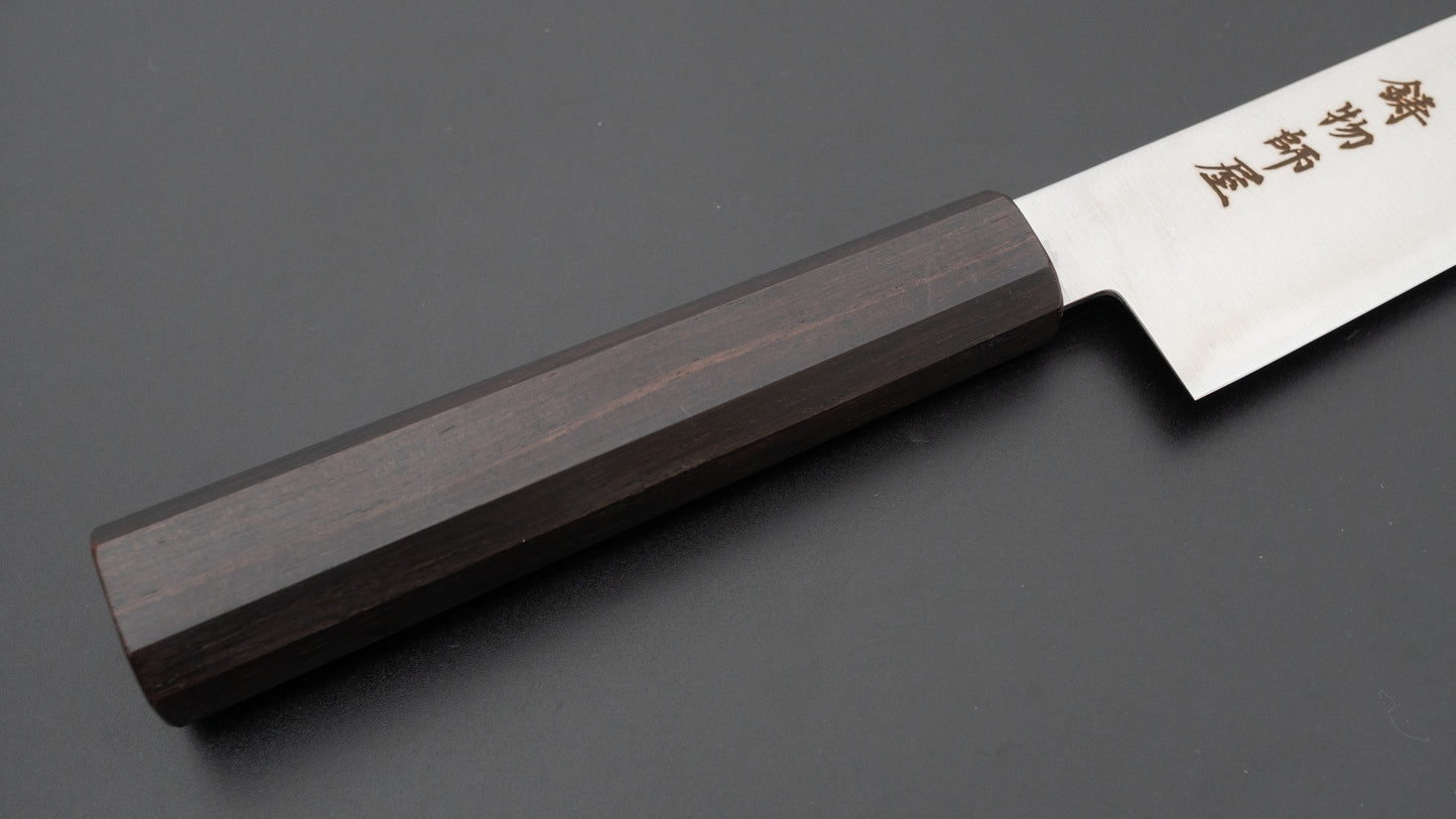 Hitohira Imojiya TH Stainless Sujihiki 240mm Ebony Handle (Wa)