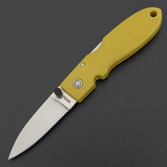 MOKI Coupe Folding Knife Grilon Handle (Mustard Yellow) - HITOHIRA